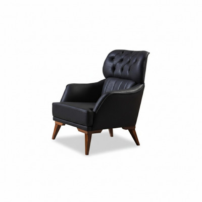 Designerski salon Black Chesterfield Fotel 1-miejsce siedzące LehnFotel