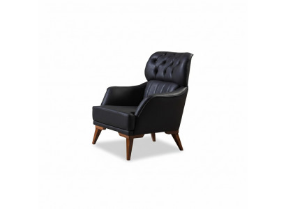 Designerski salon Black Chesterfield Fotel 1-miejsce siedzące LehnFotel