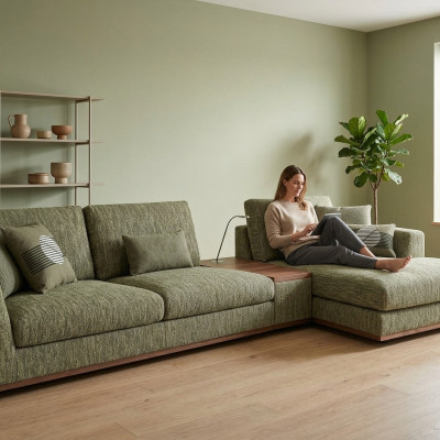 Luksusowa Sofa Kanapa Relaks L-Shape Meble tapicerowane Ustawić Narożnik Nowość