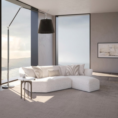 Designerska sofa kanapa Biała wyposażenie salonu Narożnikowa kanapa Meble tapicerowane w kształcie litery L