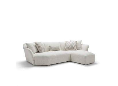 Designerska sofa kanapa Biała wyposażenie salonu Narożnikowa kanapa Meble tapicerowane w kształcie litery L