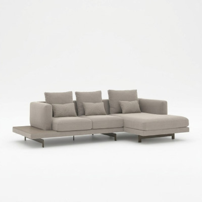 Designerska Sofa Kanapa Szara w Kształcie L Nowoczesna Narożnikowa kanapa Meble tapicerowane do salonu