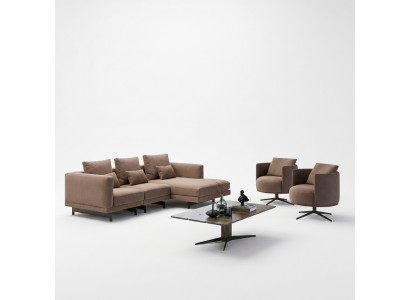 Zestaw sofowy Luxury Meble Sofa L-Shape 2x Fotel Meble tapicerowane Nowy stolik kawowy