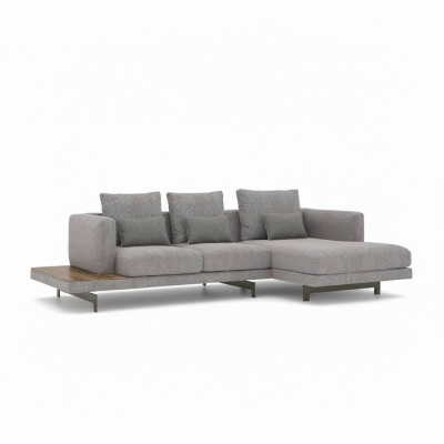 Salon Ustawić Narożnikowa kanapa Szara Sofa w kształcie litery L Kanapa Designerskie Meble tapicerowane