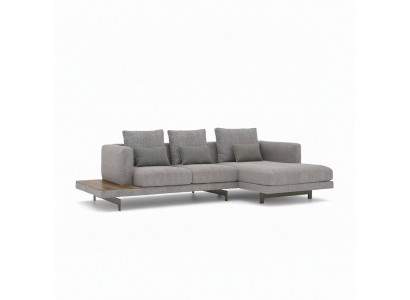 Salon Ustawić Narożnikowa kanapa Szara Sofa w kształcie litery L Kanapa Designerskie Meble tapicerowane