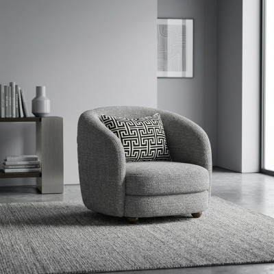Szare designerskie meble Fotel Meble tapicerowane do salonu Nowe meble Siedziba