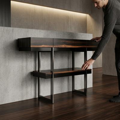 Stół konsolowy Design Drewno Salon Kredens Konsola Modern Nowość