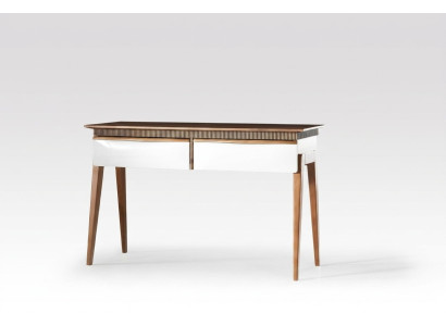 Salon Brązowy Stół konsolowy Nowoczesne Drewno Tabela konsola Luxury Design