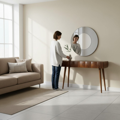Stół konsolowy z Lustro Modern Living Room Luxury Meble Set konsola