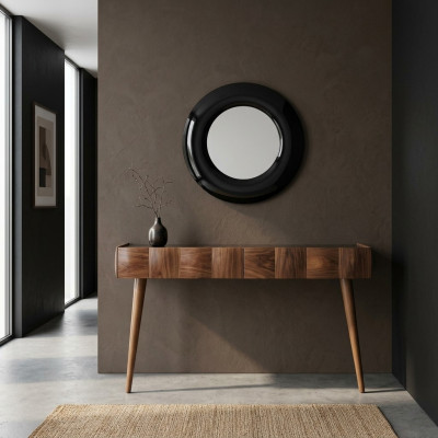 konsola Kredens Modern Drewno Stół konsolowy z Lustro luksusowy salon