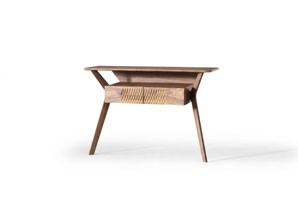 Salon luksusowy Stół konsolowy Brown Drewno Tabela Modern Design konsola