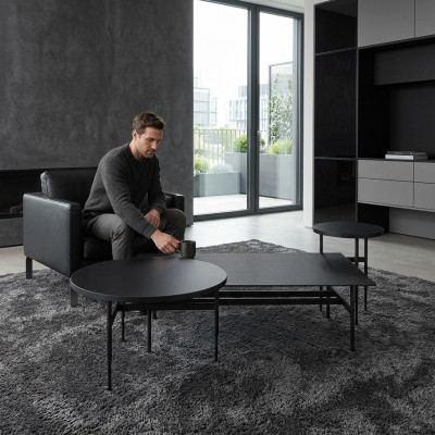 Luksusowy Stolik Kawowy Designerski Zestaw mebli 3 sztuki 2x Stolik Salon Kompletny