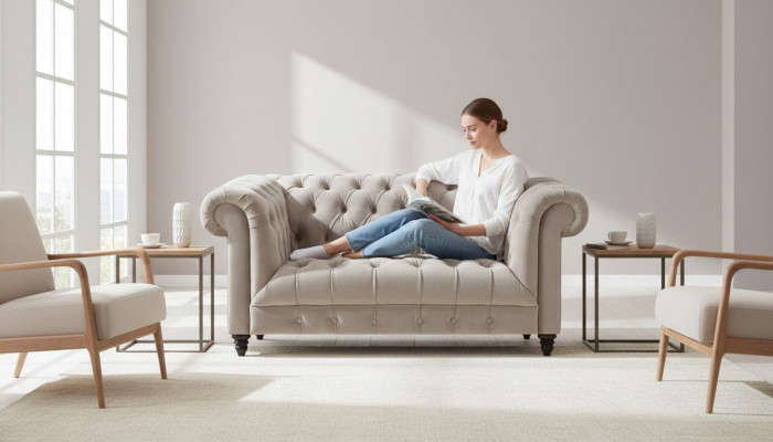 Chesterfield Sofa dwuosobowa sofa Chesterfield meble tapicerowane salon