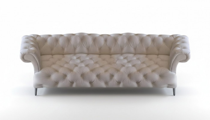 Nowoczesna sofa trzyosobowa Chesterfield. Meble tapicerowane do salonu.