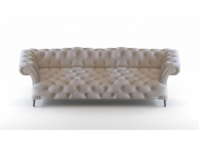 Nowoczesna sofa trzyosobowa Chesterfield. Meble tapicerowane do salonu.