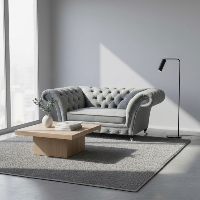 Pokój dzienny Fotel projektanta Szary Fotel Chesterfield Luksusowe meble tapicerowane