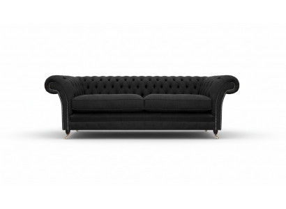 Meble tapicerowane Czarny Sofa tapicerowany Sofa projektanta Dwuosobowa Sofa Nowa Chesterfield