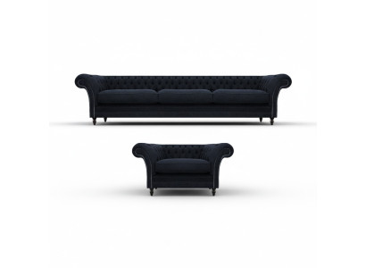 Zestaw projektanta Sofa trzyosobowa Sofa Krzesła Meble tapicerowane Chesterfield Nowe