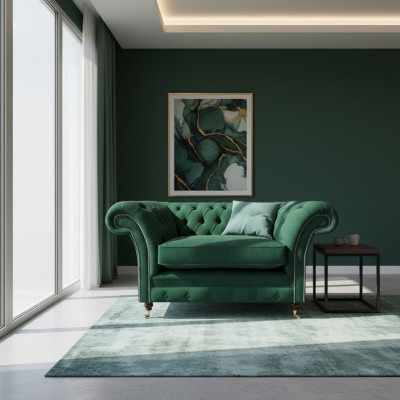 Fotel Chesterfield Sofa Meble do salonu Tkanina Tkanina Wyposażenie Meble tapicerowane