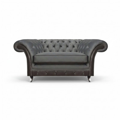 Szare meble tapicerowane Fotel Designer Wyposażenie Salonu Nowe Chesterfield
