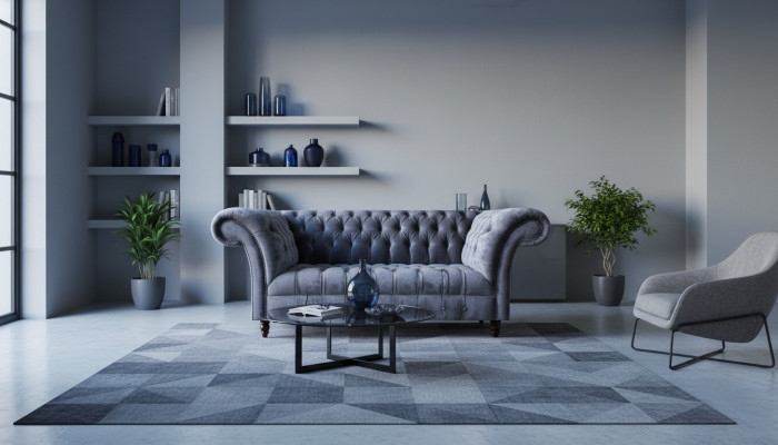Chesterfield Nowoczesna tkaninowa sofa do salonu projektant tkaninowych kanap Meble