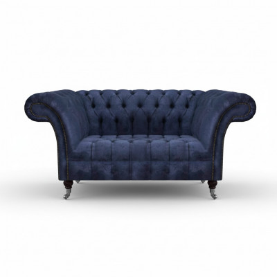 Chesterfield Niebieska sofa tapicerowana Salon 2-osobowa Luksusowe Noble meble siedziskowe