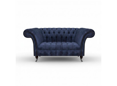 Chesterfield Niebieska sofa tapicerowana Salon 2-osobowa Luksusowe Noble meble siedziskowe