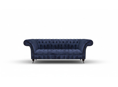 Granatowy Chesterfield Sofa Meble tapicerowane Tapicerowane sofy Tekstylia Meble