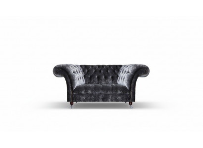 Chesterfield Sofa z aksamitu, projektant, dwuosobowa sofa z tkaniny.