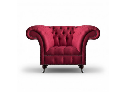 Fotel Chesterfield Różowy Mebel Designerski Luksusowy Fotel Tekstylia Salon