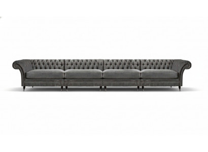 Chesterfield Luksusowa sofa designerska do salonu, kanapy, 4-osobowa.