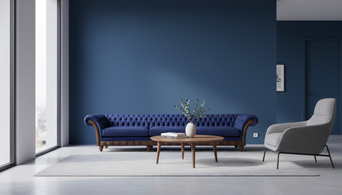Chesterfield Luksusowa trzyosobowa sofa, Nowoczesna kanapa, Tapicerowane meble.