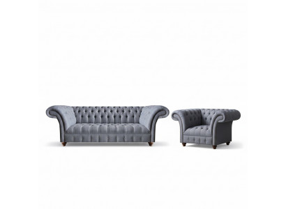 Chesterfield Designer Szara, nowoczesna tapicerka, 2-częściowy zestaw mebli tapicerowanych<textarea> Chesterfield Designer Szara, nowoczesna tapicerka, 2-częściowy zestaw mebli tapicerowanych </textarea>