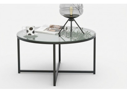 stolik kawowy Luksusowe meble do salonu, jadalni Szkło + Metal Czarny wysokiej jakości