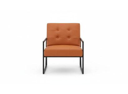 Salon Fotel Orange Nowa luksusowa tekstylna tapicerka na metalowych nogach