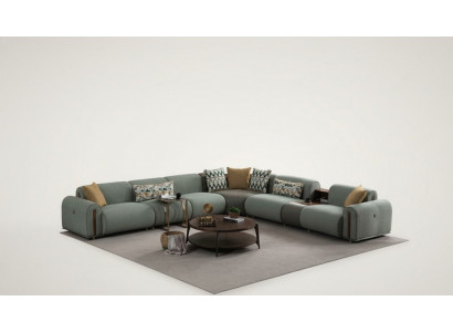 Elegancka sofa narożna Projektant Salon Kanapa kształtu L Elegancka Sofa Tapicerowana