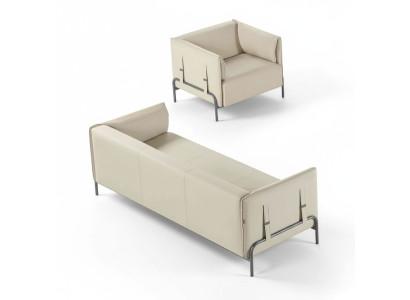 Zestaw do pokoju dziennego 2-elementowy 3-osobowa sofa beżowy jednokolorowy poduszki.