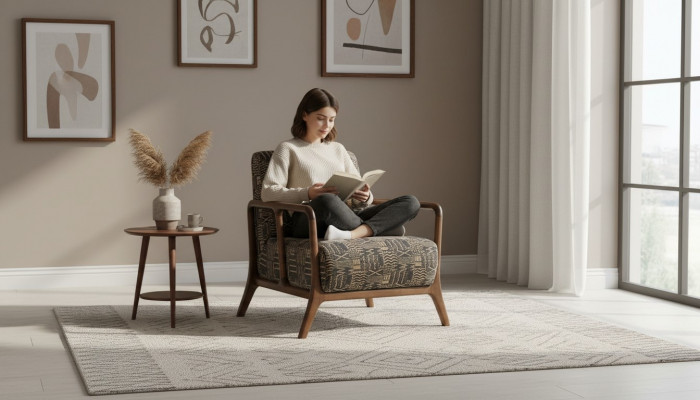 Luksusowe meble designerskie Fotel pokojowy Jednoosobowy Fotel tapicerowany z tkaniny