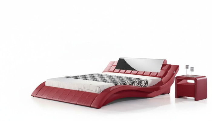 Luksusowe łóżko Czerwone łóżka designerskie Meble Łóżko małżeńskie Łóżko hotelowe 180x200