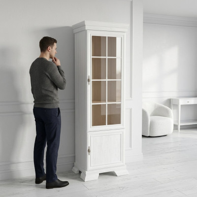 Witryna Vintage Vitrine Buffet Armadio Vetrina Biała