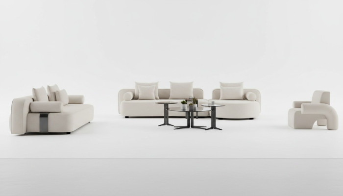 Zestaw do salonu 2x sofa z fotelem estetycznym i komfortowym