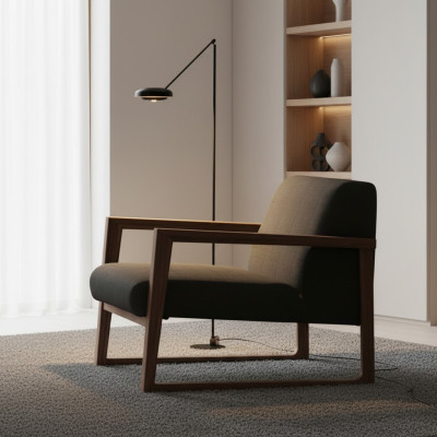 Fotel o nowoczesnym designie Model tapicerowany do przytulnego salonu