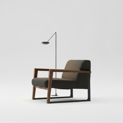 Fotel o nowoczesnym designie Model tapicerowany do przytulnego salonu