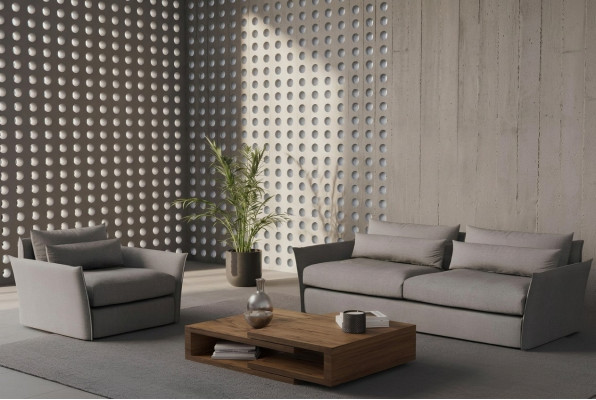 Sofa z fotelem w nowoczesnym stylu do salonu