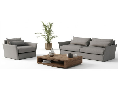 Sofa z fotelem w nowoczesnym stylu do salonu