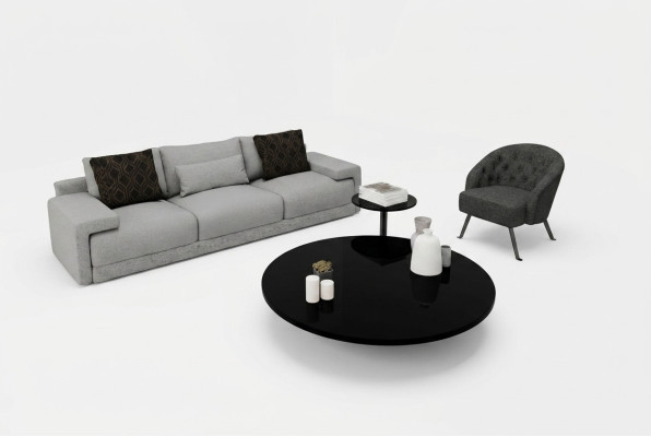 Sofa z fotelem w eleganckim i komfortowym designie