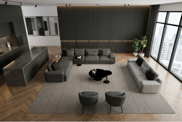Rogówka z fotelem x2 w eleganckim designie harmonii designu i komfortu