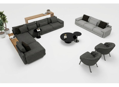 Rogówka z fotelem x2 w eleganckim designie harmonii designu i komfortu