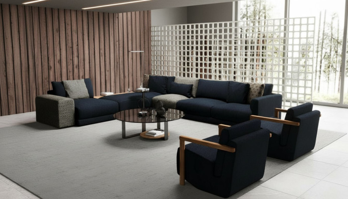 Elegancka narożna sofa z fotelem, spektakularna i jednocześnie wygodna