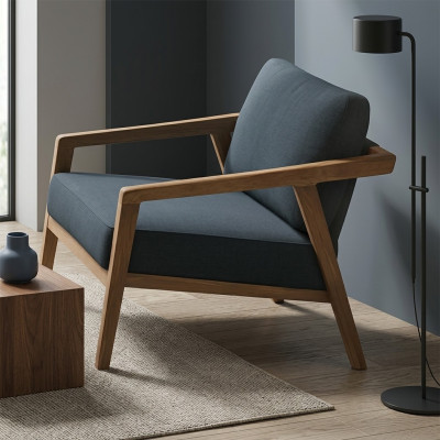 Elegancki i minimalistyczny fotel. Wygodny. Nowoczesny.